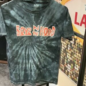 Black and Gray Short Sleeve Tee with Boyz N Hood Graphic